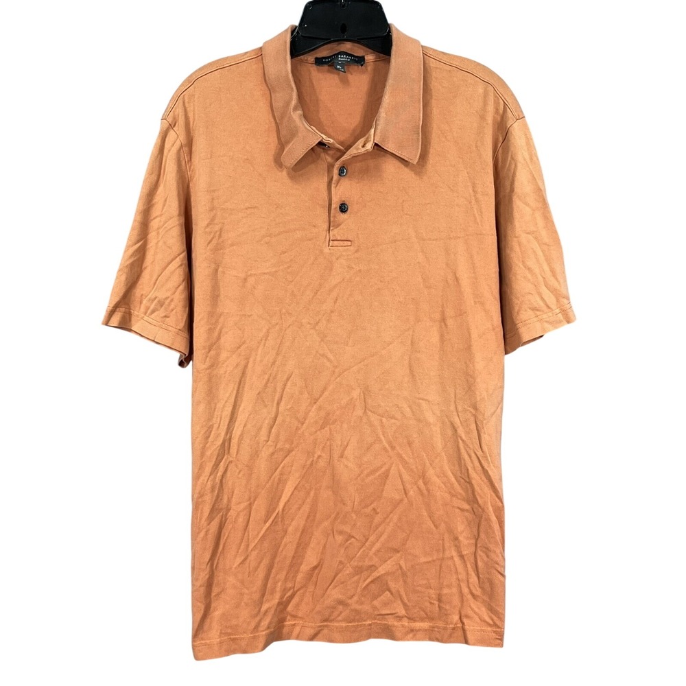 ROBERT BARAKETT Men's EARTHY ORANGE RUST Jersey Knit GOLF POLO SHIRT Sz XL